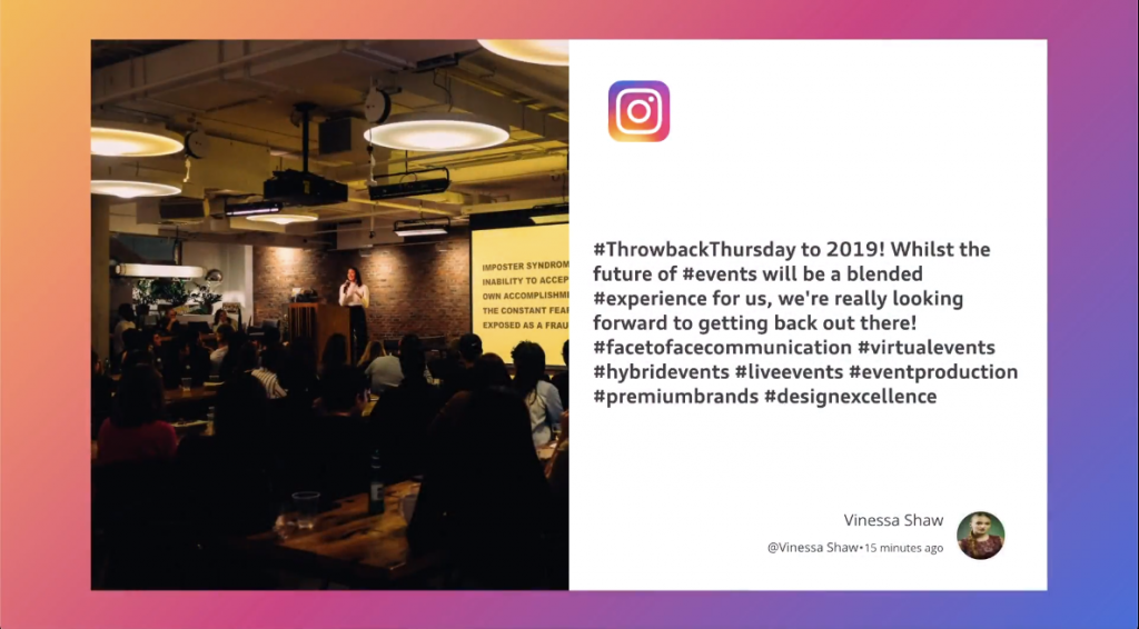 instagram hashtag slideshow