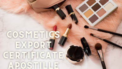 Cosmetics Export Certificate apostille