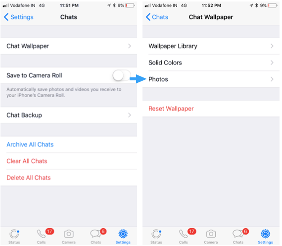 How to change photographs on WhatsApp with iPhone
